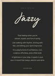 Jazzy Word of Intention Framed print A3 (29.7 x 42 cm) Wood frame Carbon paper