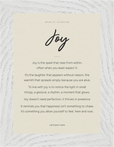 Joy Word of Intention Framed print 13x18 cm / 5x7″ White frame Linen paper