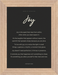 Joy Word of Intention Framed print 13x18 cm / 5x7″ Wood frame Carbon paper
