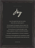 Joy Word of Intention Framed print 21x29.7 cm / 8x12" Black frame Carbon paper