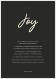 Joy Word of Intention Framed print 70x100 cm / 28x40″ White frame Carbon paper