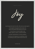 Joy Word of Intention Framed print A1 (59.4 x 84.1 cm) White frame Carbon paper