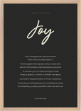 Joy Word of Intention Framed print A2 (42 x 59.4 cm) Wood frame Carbon paper