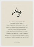 Joy Word of Intention Framed print A3 (29.7 x 42 cm) White frame Linen paper