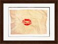 Kiss My Ass Framed print 13x18 cm / 5x7″ Dark wood frame