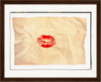 Kiss My Ass Framed print 20x25 cm / 8x10″ Dark wood frame