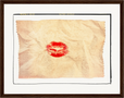 Kiss My Ass Framed print 27x35 cm / 11x14″ Dark wood frame