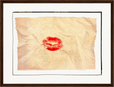Kiss My Ass Framed print 30x40 cm / 12x16″ Dark wood frame