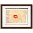 Kiss My Ass Framed print 13x18 cm / 5x7″ Dark wood frame