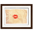 Kiss My Ass Framed print 15x20 cm / 6x8″ Dark wood frame