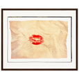 Kiss My Ass Framed print 40x50 cm / 16x20″ Dark wood frame
