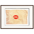 Kiss My Ass Framed print A2 (42 x 59.4 cm) Dark wood frame