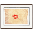 Kiss My Ass Framed print 60x80 cm / 24x32″ Dark wood frame