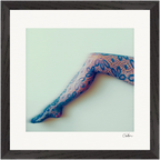 Lacey Leg Framed print 30x30 cm / 12x12″ Black frame 32