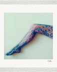 Framed print "Lacey Leg "Framed print cm / 12x12″ White frame