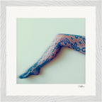 Lacey Leg Framed print 30x30 cm / 12x12″ White frame 10