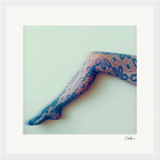 Lacey Leg Framed print 30x30 cm / 12x12″ White frame 10