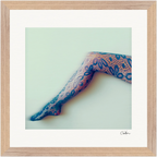 Lacey Leg Framed print 30x30 cm / 12x12″ Wood frame 21