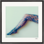 Lacey Leg Framed print 50x50 cm / 20x20″ Black frame 36