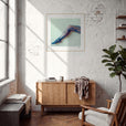 Lacey Leg Framed print 70x70 cm / 28x28″ Wood frame in interior