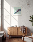 Lacey Leg Framed print 50x50 cm / 20x20″ Wood frame in interior