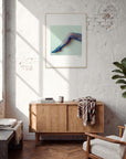 Lacey Leg Framed print 60x80 cm / 24x32″ Wood frame in interior