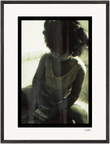 Little Secret Framed print 60x80 cm / 24x32″ Black frame 51
