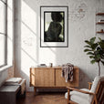 Little Secret Framed print 60x90 cm / 24x36″ Black frame in interior