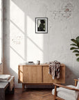 Little Secret Framed print 27x35 cm / 11x14″ Black frame in interior