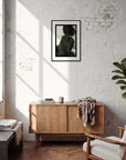 Little Secret Framed print A2 (42 x 59.4 cm) Black frame in interior