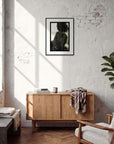 Little Secret Framed print 45x60 cm / 18x24″ Black frame in interior