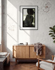 Little Secret Framed print 60x80 cm / 24x32″ Black frame in interior