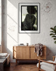 Little Secret Framed print 70x100 cm / 28x40″ Black frame in interior