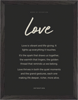 Love Word of Intention Framed print 30x40 cm / 12x16″ Black frame Carbon paper