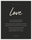 Love Word of Intention Framed print 40x50 cm / 16x20″ White frame Carbon paper