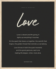Love Word of Intention Framed print 40x50 cm / 16x20″ Wood frame Carbon paper