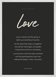 Love Word of Intention Framed print 50x70 cm / 20x28″ White frame Carbon paper