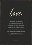 Love Word of Intention Framed print A1 (59.4 x 84.1 cm) Black frame Carbon paper