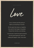 Love Word of Intention Framed print A2 (42 x 59.4 cm) Wood frame Carbon paper