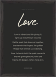 Love Word of Intention Framed print A3 (29.7 x 42 cm) Black frame Carbon paper