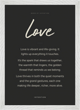 Love Word of Intention Framed print A3 (29.7 x 42 cm) White frame Carbon paper