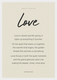 Love Word of Intention Framed print A3 (29.7 x 42 cm) White frame Linen paper