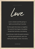 Love Word of Intention Framed print A3 (29.7 x 42 cm) Wood frame Carbon paper