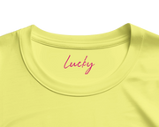 Lucky - "Kiss my Ass" T-shirt Light Yellow S 2