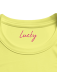 Lucky - "Kiss my Ass" T-shirt Light Yellow XS 2