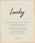 Lucky Word of Intention Framed print 40x50 cm / 16x20″ Wood frame Linen paper