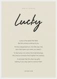 Lucky Word of Intention Framed print 50x70 cm / 20x28″ White frame Linen paper