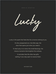 Lucky Word of Intention Framed print 60x80 cm / 24x32″ Black frame Carbon paper