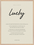 Lucky Word of Intention Framed print 60x80 cm / 24x32″ Wood frame Linen paper