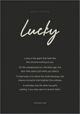 Lucky Word of Intention Framed print 70x100 cm / 28x40″ Black frame Carbon paper